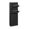 Jan Kurtz - Double Berry 4 Shoe Cabinet - black/50x150x22cm/for approx. 16 pair shoes