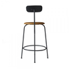 Menu - Afteroom Counter Chair - Tabouret rembourrée - noir/cognac/peint par poudrage/HxPxP 92x46x54cm/tapisserie Sørensen cuir