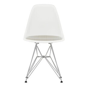 Vitra - Eames Plastic Side Chair DSR Upholsterd Chromed Base