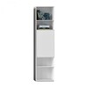 Piure - Nex Pur Rack With Door 50x211.5x36cm  - white/wood fibreboard lacquered matt/6 boxes/2 of it with long door above