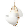 Gubi - Multi-Lite Suspension Lamp Brass - white/Ø 36cm/cable white