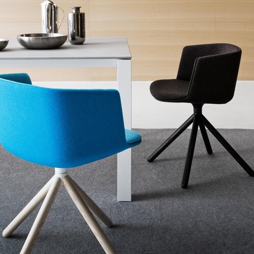 la palma - Cut Armchair Upholstered Wood Frame Black