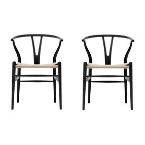 Carl Hansen - Set de 2 chaises CH24 Wishbone structure chêne