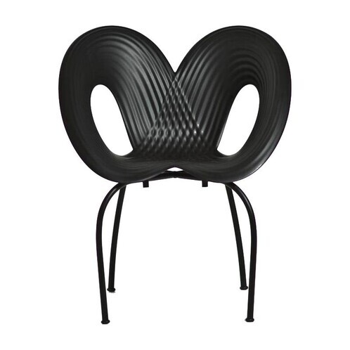 Moroso - Ripple Chair - carbon black/frame stainless s/matt
