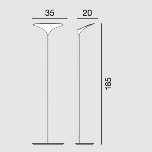Rotaliana - Sunset F1 LED Floor Lamp - line drawing