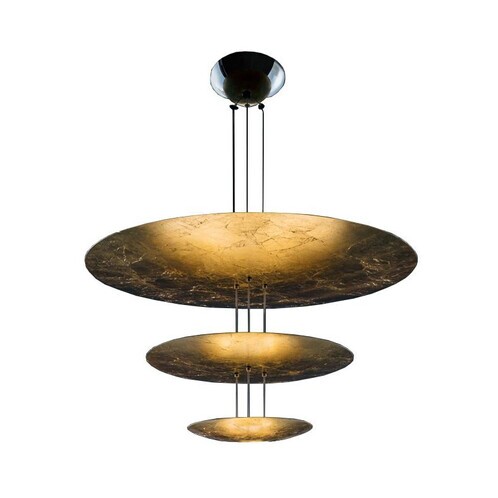 Catellani & Smith - Macchina Della Luce I LED - Suspension - or/laiton/2600K-2800K/3150lm/CRI80/IP20/disque Ø80/50/30cm