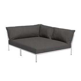 HOUE - Level 2 Cozy tuin sofa rechts onderstel gedempt wit