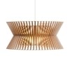Secto Design - Kontro 6000 Suspension Lamp - walnut natural/veneer/cable/ceiling cup white/incl. LED bulb 2700K/820lm