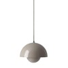 &tradition - Flower Pot VP1 - Suspension - gris beige/brillant/câble gris beige/H 16cm/Ø 23cm