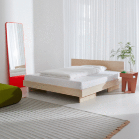OUT Objekte unserer Tage - Zians Medium tweepersoonsbed 160x200cm met hoofddeel