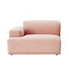Muuto - Connect Sofa Armlehne links - rosa/Steelcut Trio 515/117x92cm