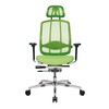 Wagner - AluMedic 10 Office Chair - light green/cover fabric/star base polished/with wheels for hard floors