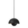 &tradition - Flower Pot VP1 Suspended Lamp - black/matt/cable black/H 16cm/Ø 23cm