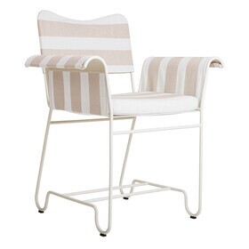 Gubi - Chaise avec accoudoirs de jardin structure blanc Tropique
