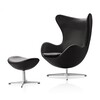 Fritz Hansen - Egg Chair/ Het Ei - Voetenbank leder