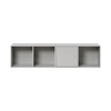 Montana - Line Sideboard 35.4x139.2x30cm - nordic 06/lacquered/1 unit with door/3 open-shelf unit/with wall hanger