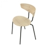 ferm LIVING - Herman - Chaise - naturel/bois de chêne huilé/structure noire/LxPxH 50x47x74cm