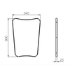 Gubi - Gio Ponti F.A.33 Rectangular Wall Mirror - line drawing
