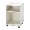 Richard Lampert - Stak - Container 2 met rollen - wit/gekanteld staal/beklede MDF platen melamine/h:65cm