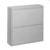 Jan Kurtz - Double Large 2 Shoe Cabinet - silver/76x77x22cm