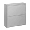 Jan Kurtz - Double Large 2 Shoe Cabinet - silver/76x77x22cm