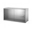 String - String System Vitrinenschrank mit Schiebtüren - grau/lackiert/BxHxT 78x42x30cm/mit Glasschiebetüren