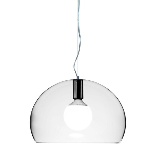Kartell - Small FL/Y Suspension Lamp - crystal/transparent/Ø38cm