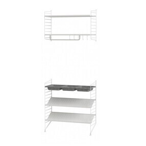 String - Wandgarderobe mit Schuhregal groß