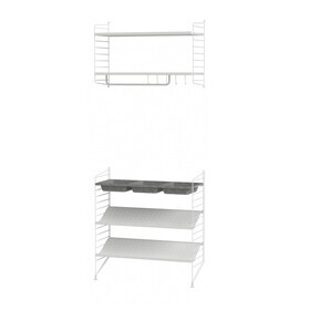 String - Wandgarderobe mit Schuhregal groß