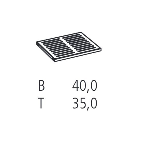 Schönbuch - Urban 1076 Perforated Plate Shoe Shelf - line drawing