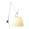 Artemide - Tolomeo Mega Parete Parchment Shade - aluminium/parchment shade/Ø 42cm/(on/off)