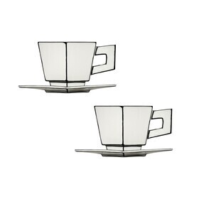 Serax - Carte Blanche cappuccinokop met schotel set van 2