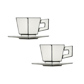 Serax - Carte Blanche cappuccinokop met schotel set van 2