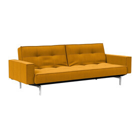 Innovation Living - Splitback Sofa Bed with Armrests Chrome 241x89cm