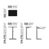 Vitra - NesTable High Desk/Side Table - line drawing