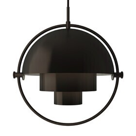 Gubi - Multi-Lite Suspension Lamp Ø36cm Frame Black Brass