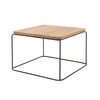 freistil Rolf Benz - freistil 151 Coffee Table Rectangular - natural/table top oak 58x58cm/WxHxD 61x39x61cm/black base (RAL9005): powder coated