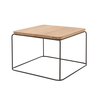 freistil Rolf Benz - freistil 151 Couchtisch Rechteckig - natur/Tischpaltte Eiche 58x58cm/BxHxT 61x39x61cm/Gestell schwarz (RAL9005): pulverbeschichtet