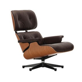 Vitra - Eames Lounge Chair draaifauteuil leer