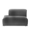 Muuto - Connect offenes Element links - dunkelgrau/Steelcut Trio 153/117x92cm