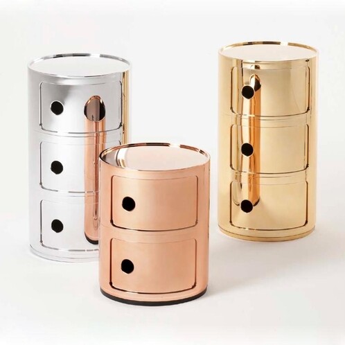 Kartell - Componibili 3 Metallic Container