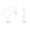 Kundalini - Pixel Wall / Ceiling Lamp - line drawing