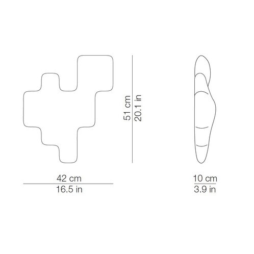 Kundalini - Pixel Wall / Ceiling Lamp - line drawing
