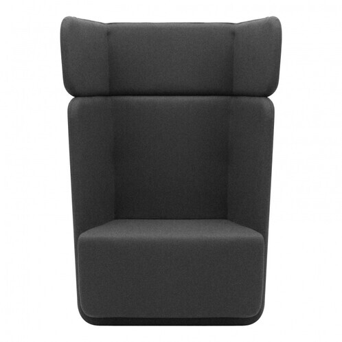 Softline - Basket - Fauteuil avec dossier haut - anthracite/feutre 610/PxHxP 95x126x74cm