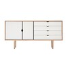 Andersen Furniture - Andersen Furniture S6 - Sideboard blanc - chêne savonné/ blanc alpino/163 x 43 x 80 cm