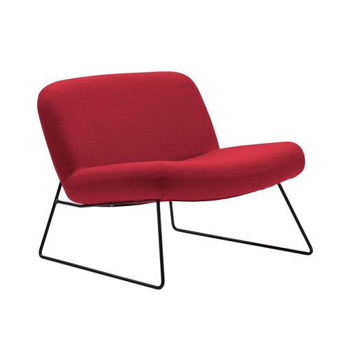 Softline - Java Sessel - rot/Stoff Vision 448/BxHxT 80x67x78cm/Gestell schwarz