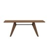 Vitra - Table Solvay Prouvé Tisch 200x90cm - Amerikanischer Nussbaum/Traverse tiefschwarz