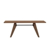Vitra - Table Solvay Prouvé Table 200x90cm - American walnut tree/cross beam deep black