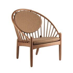 FDB Møbler - J166 Jørna Armchair Fabric Smoked Oak Base