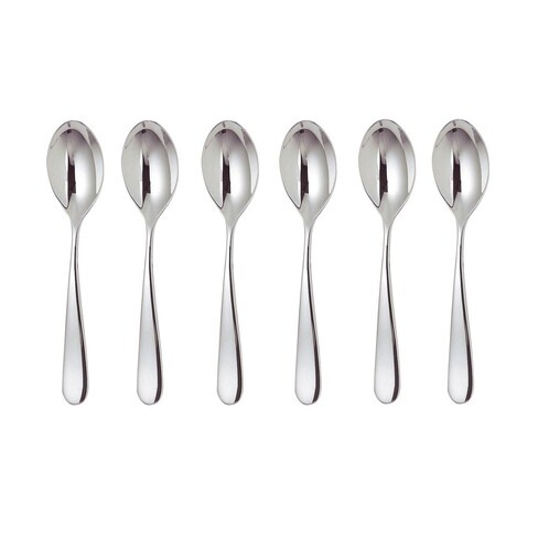 Alessi - Nuovo Milano Table Spoon Set Of 6 - stainless steel/glossy polished/L 19,5cm